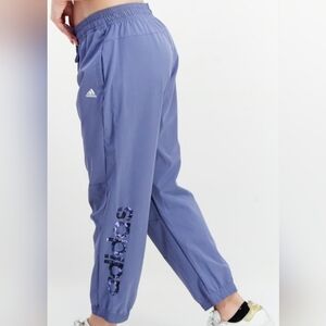 Adidas purple track‎ big logo pant
